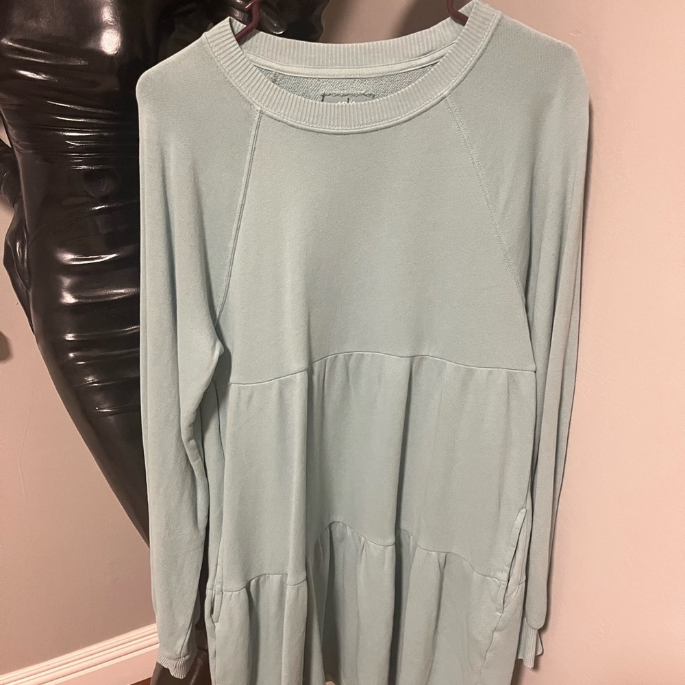 Aerie Sage Green Long Sleeve Dress